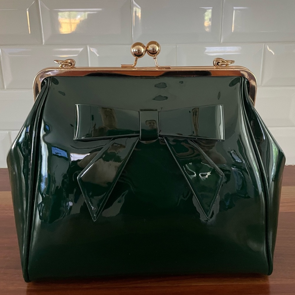 New Green PU Bow purse